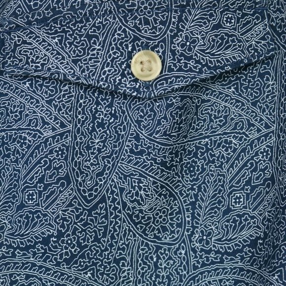 Dockers Hello Smooth Capri Pants‎ Blue White Paisley Slimming Stretch 6 - Picture 8 of 12